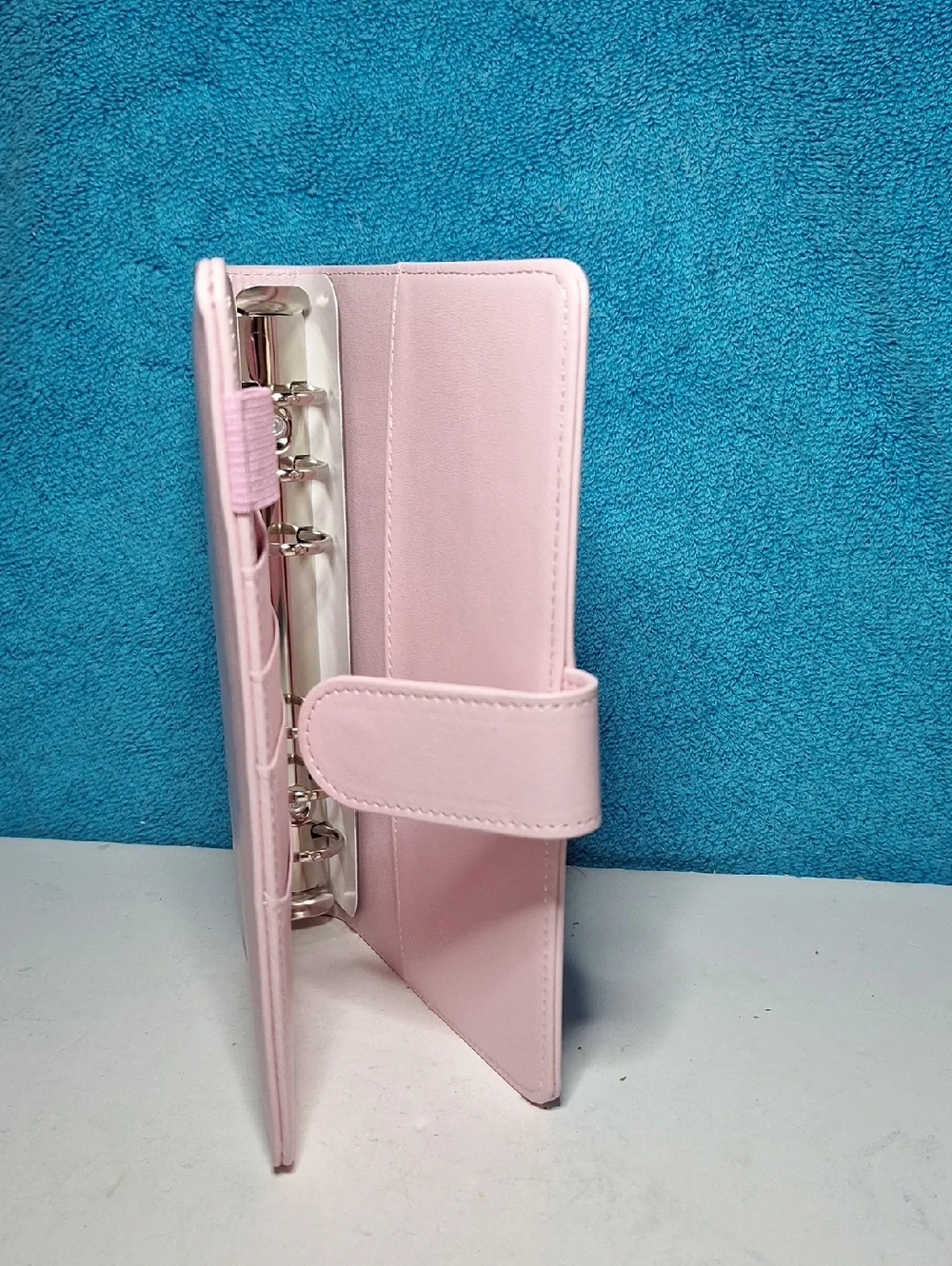 Light Pink A6 Binder Budget Financial Planner Journal with 6 Pockets Inserts NEW